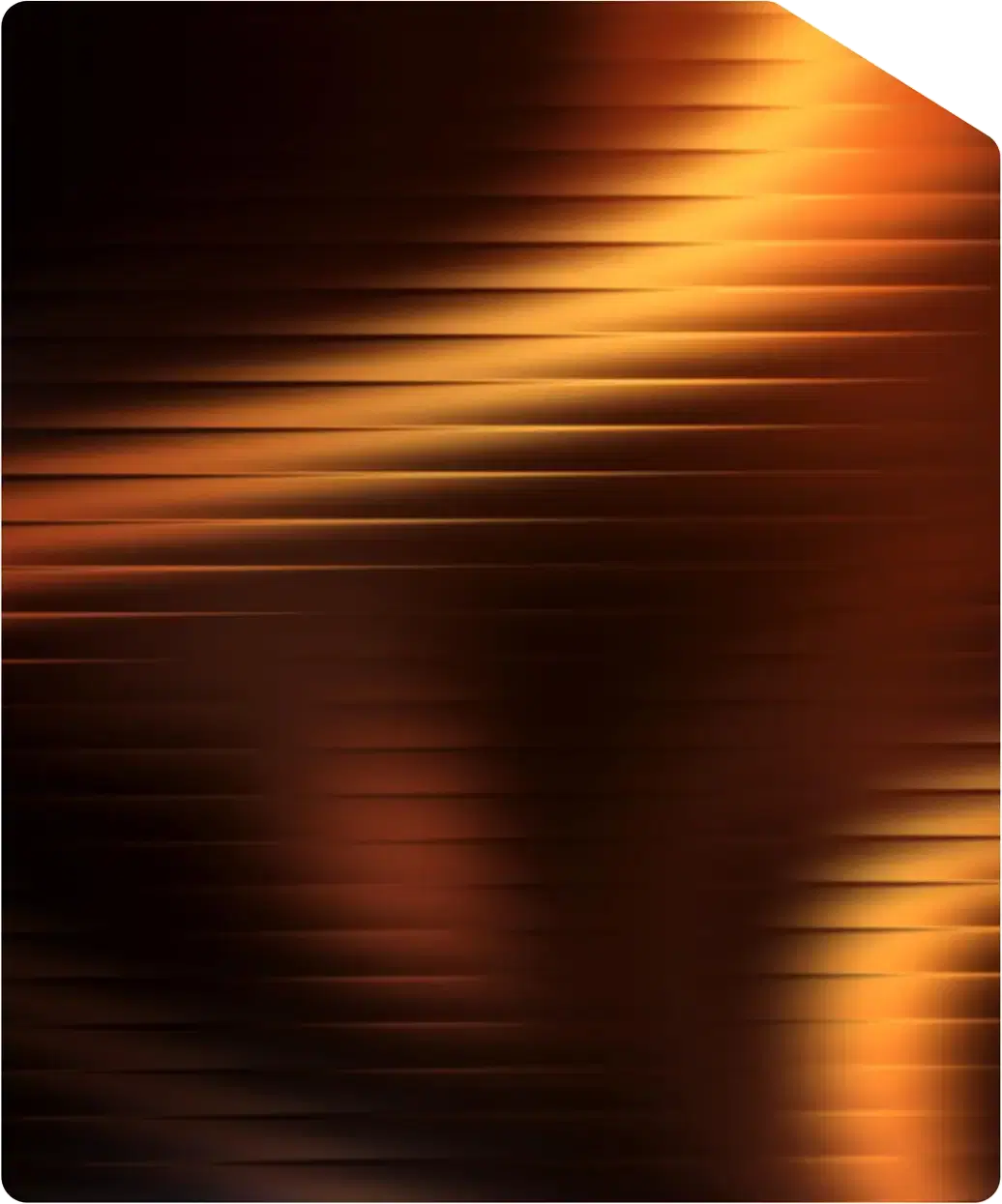 Light raking across a dark ribbed ground